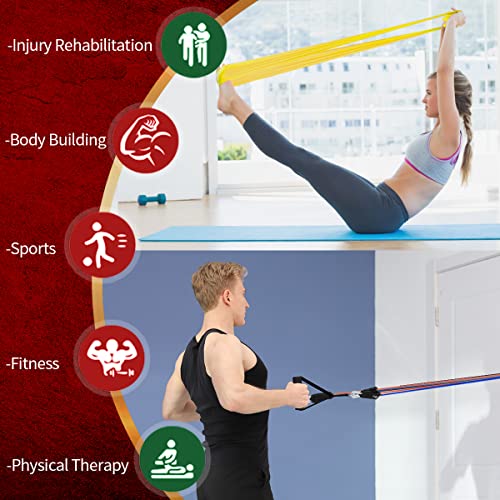 VEICK Resistance Bands with Handles for Home Workout O75059