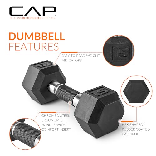 CAP Barbell 150 lb Dumbbell Set with 2-Tier Rack M513373