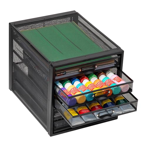 Mind Reader 10-Drawer Metal Mesh Desk Organizer, Silver N923041