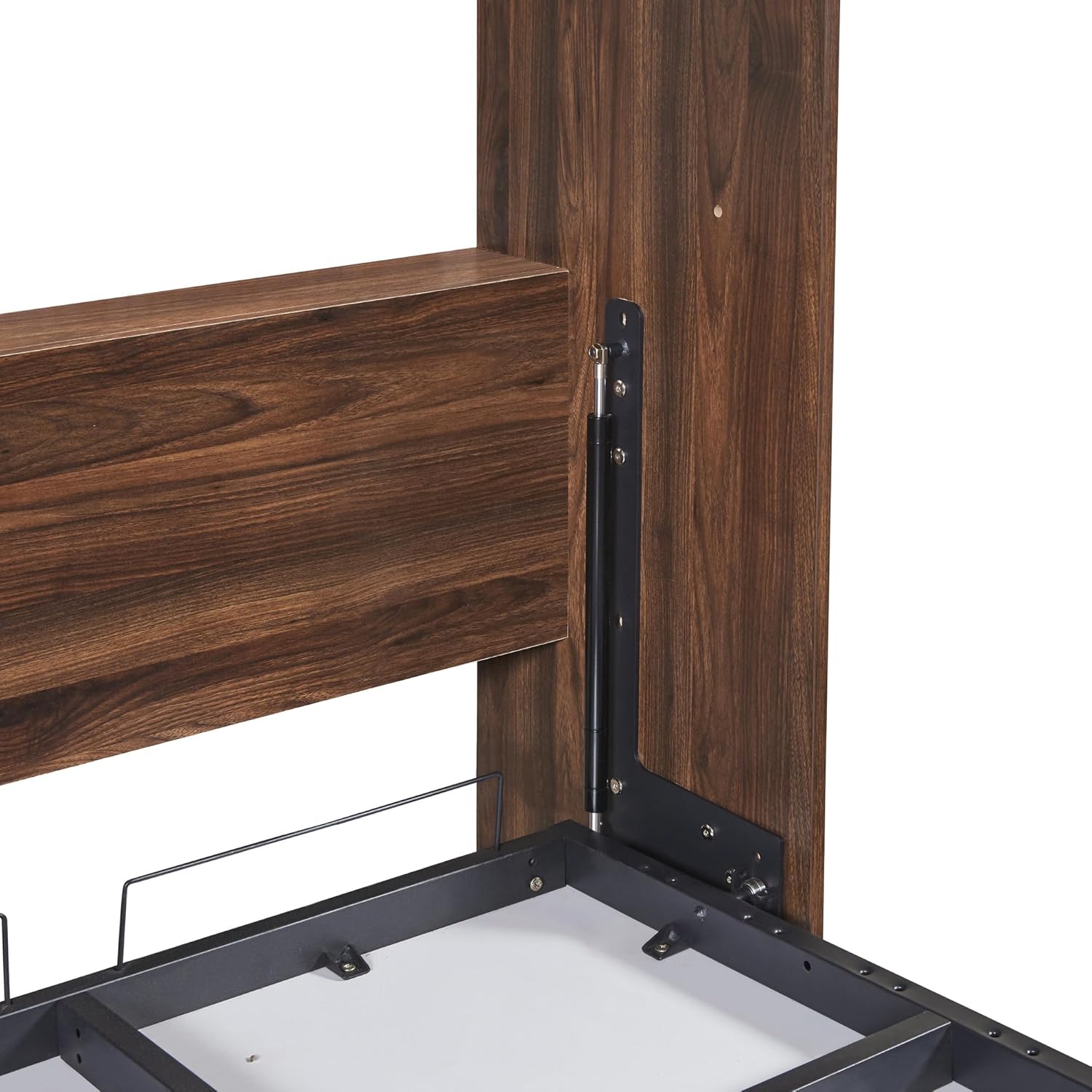 Twin Size Murphy Bed Wall Bed with Cabinet, White U71858