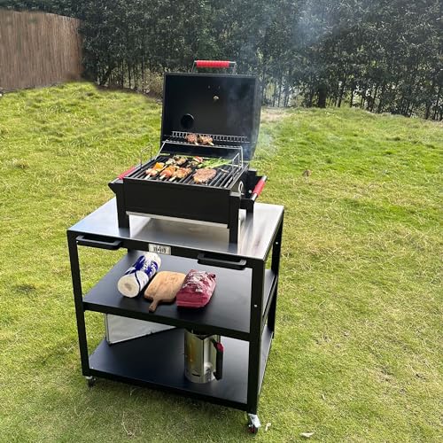 Outdoor Grill Cart with 304 Stainless Steel Sink and Wheels Q934005