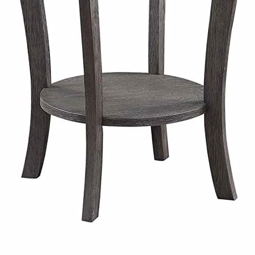 American Heritage Round End Table, Black U219