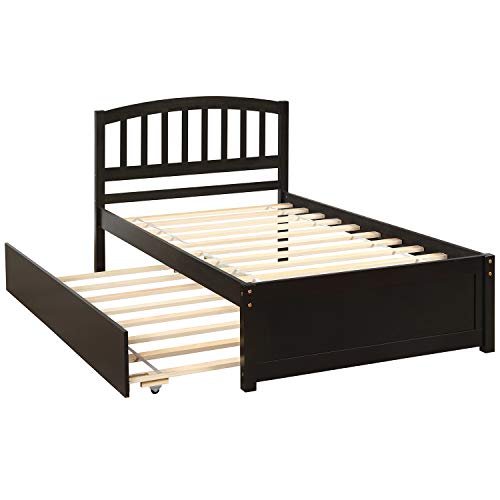 SOFTSEA Full Size Platform Bed with Storage Drawers and Bookcase Headboard, White V613109
