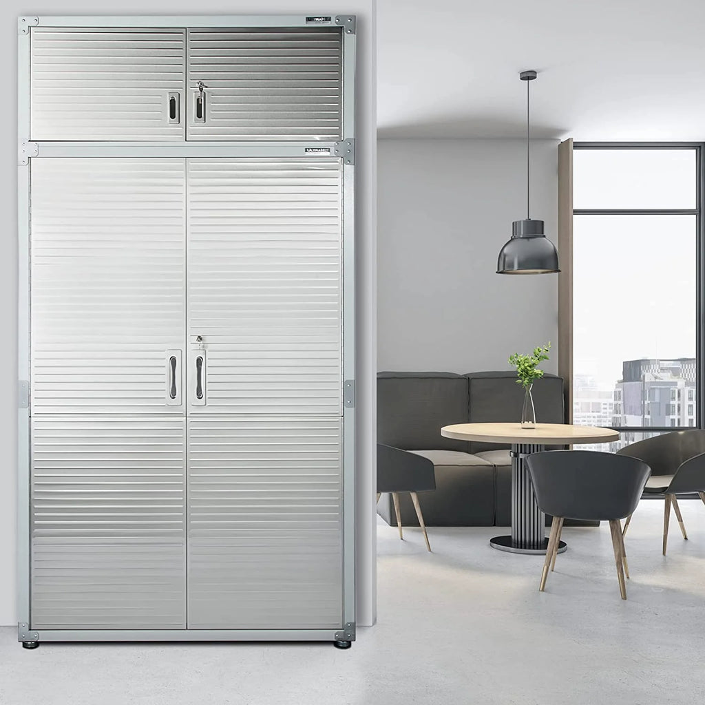 Seville Classics UltraHD Mega Steel Storage Cabinet 48"W x 24"D x 72"H Granite Z96086