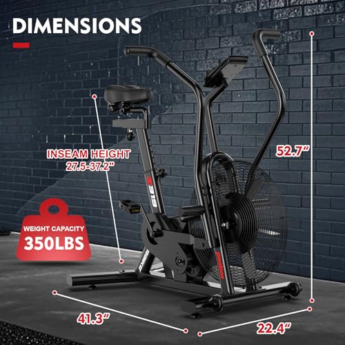 pooboo Exercise Bike, Stationary Bike for Home Gym with Bluetooth Fan N175