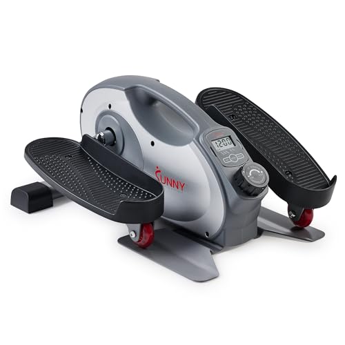Sunny Health & Fitness Under Desk Elliptical Exerciser, Magnetic, Pink V916