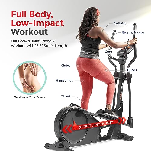 Sunny Health & Fitness Programmable 16 Electro-Magnetic Elliptical Cross Trainer W120663