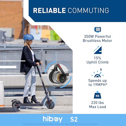 Hiboy S2 Series Electric Scooter for Adults, Folding Commuting Scooter with Double Braking System X20346