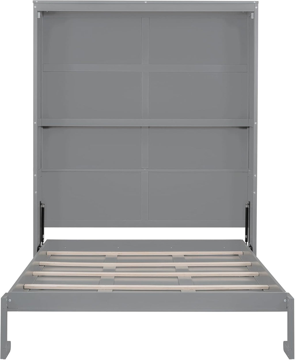 Queen Size Murphy Bed with Shelves, Grey B560