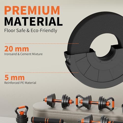 VTORY Adjustable Dumbbell Set 4-in-1 Weight Set for Home Gym F961659