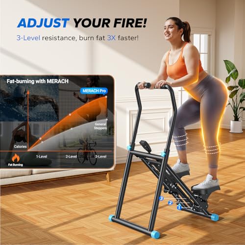 MERACH Stair Stepper for Home Gym, Vertical Climber Machine with Adjustable Handlebar P988