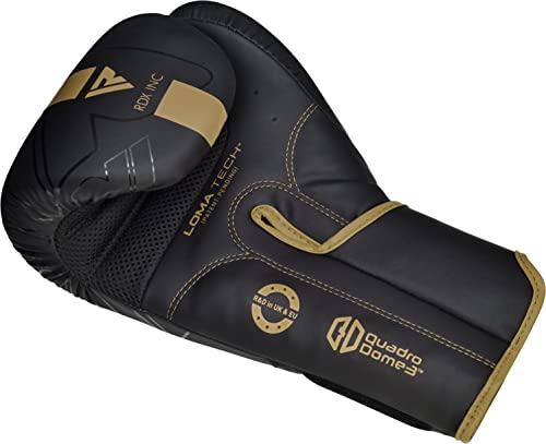 RDX Boxing Gloves Pro Training Sparring Maya Hide Leather Muay Thai MMA Kickboxing Adult Ventilated Palm R71478