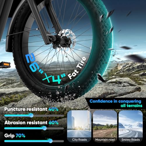 EB60 26" Fat Tire Electric Bike for Adults, 2000W Motor, 48V 20.8AH Battery R225