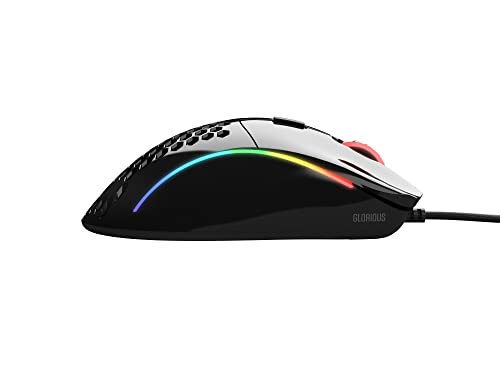 Glorious Model D Wired Gaming Mouse - 68g Honeycomb RGB Ergonomic, Matte White M160012