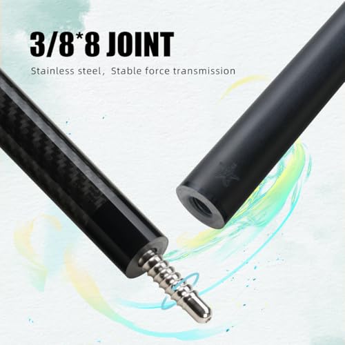 CRICAL Carbon Fiber Pool Cue Stick 58" with 12.5mm Tip J317692