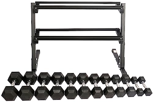 Rubber Coated Hex Dumbbell Weight Set R443