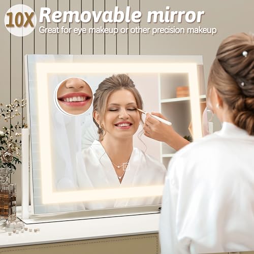 Vanity Mirror with Lights, 12.6"×15" LED Makeup Mirror, Touch Control Dimmable D52089