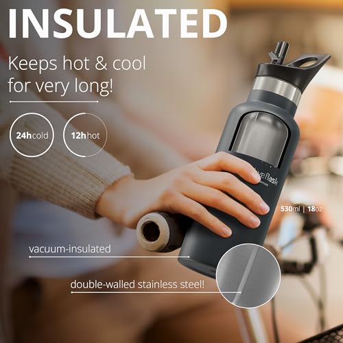 Active Flask 18/32 oz Stainless Steel Insulated Water Bottle with Straw P203