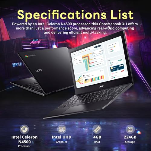 acer Chromebook 315 Laptop 15.6" HD Intel Celeron 4GB RAM 64GB eMMC Chrome OS V95880