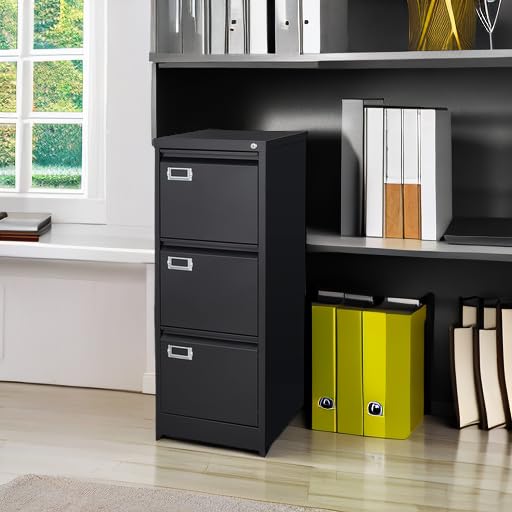 2 Drawer Vertical File Cabinet with Lock for Letter Size, Steel Office Storage Y50014