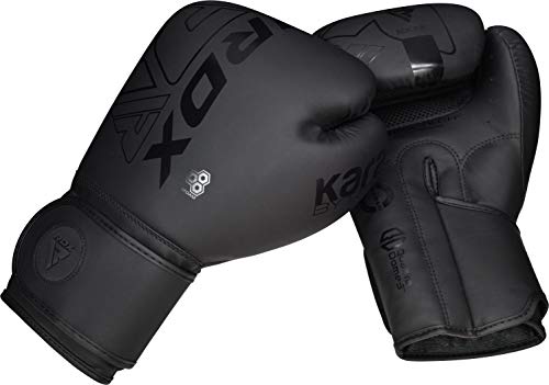 RDX Boxing Gloves Pro Training Sparring Maya Hide Leather Muay Thai MMA Kickboxing Adult Ventilated Palm R71478