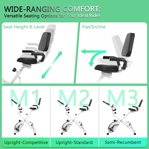 BARWING Foldable Exercise Bike for Home Workout, 350LB Capacity Z9564