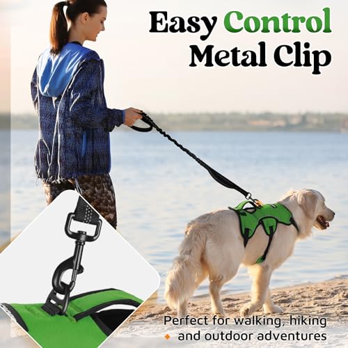 rabbitgoo Escape Proof Dog Harness, Soft Padded Reflective No Pull Vest, Large Dogs, S, Black S398647
