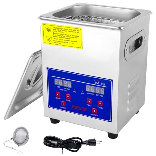 Heated Ultrasonic Parts Cleaner 3L with Digital Timer, 110V G276