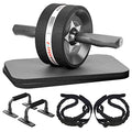 Ab Roller Wheel Kit with Push Up Bars, Resistance Bands, Knee Mat N9904