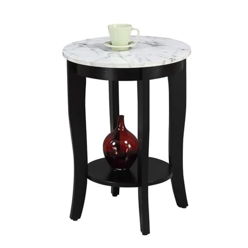 American Heritage Round End Table, Black U219