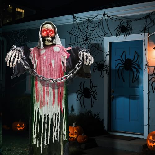 6 Ft Animated Grim Reaper Halloween Decorations with Sound G64114