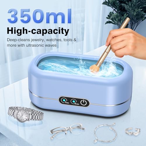 AI Ultrasonic Jewelry Cleaner 50KHz with 304 Stainless Steel Tank M16656