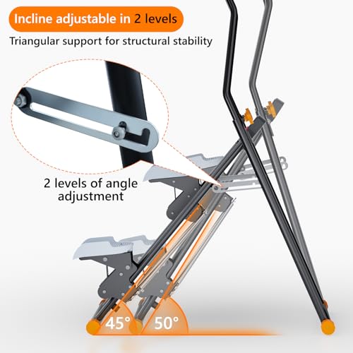 Compact Folding Stair Stepper with Adjustable Resistance for Home A6097