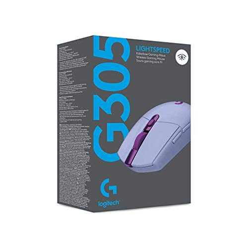 Logitech G305 LIGHTSPEED Wireless Gaming Mouse, Hero 12K Sensor, Black O4133
