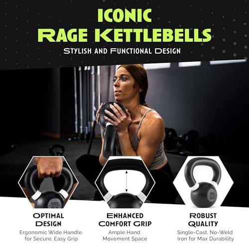 Cast Iron Kettlebell with Powder Coated Wide Handle P961