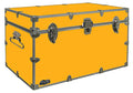 C&N Footlockers - XL Graduate Storage Trunk - Made in the USA - STEEL Footlocker for College Dorm Room & Summer Camp - 32 x 18 x 18.5 Inches (Maroon)