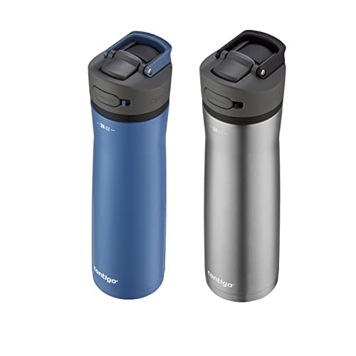 Contigo Ashland 2.0 Water Bottle with AUTOSPOUT Lid, 24oz, Blue Corn B78449