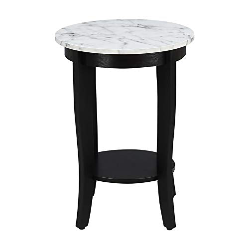 American Heritage Round End Table, Black U219