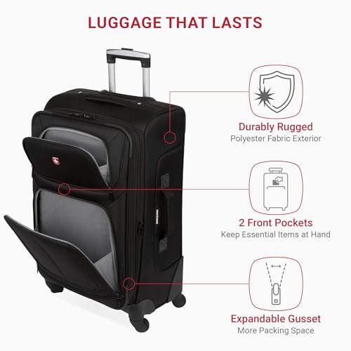 SwissGear Sion Softside Expandable Luggage, Black, 29-Inch C81483