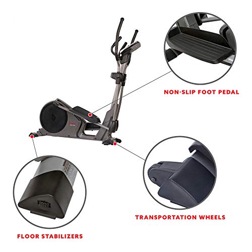 Sunny Health & Fitness Programmable 16 Electro-Magnetic Elliptical Cross Trainer W120663
