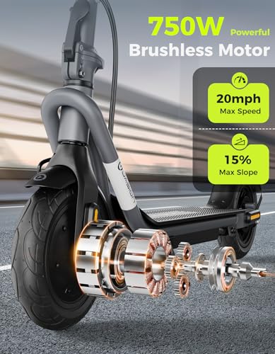 Jasion JS2/PRO Electric Scooter, 25 Miles Range, 22MPH Max Speed, 850W Peak Adult Escooter P831