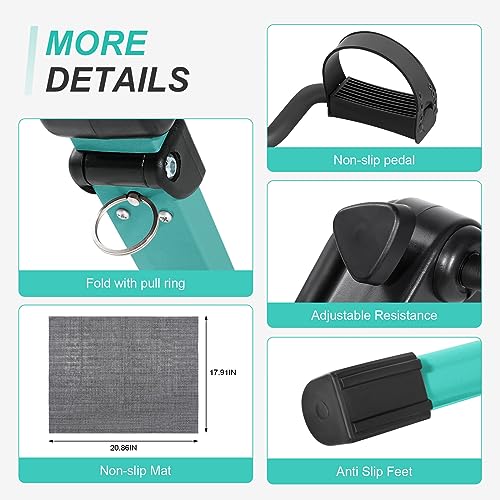 Uten Folding Pedal Exerciser, Under Desk Bike with LCD Monitor C98402