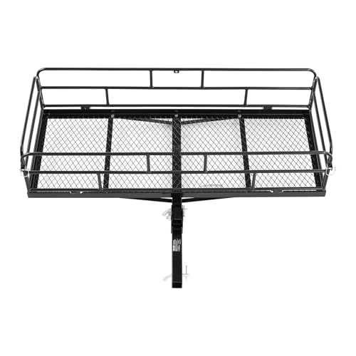 VEVOR 70" x 30" x 6" Hitch Cargo Carrier, 500 lbs Capacity, Folding for 2" Receiver I3546