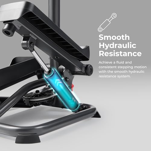 Sunny Health & Fitness 2-in-1 Smart Stepper Machine with Resistance Bands T171583