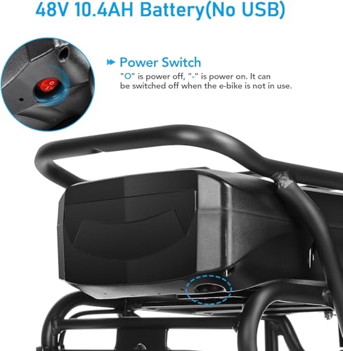 ANCHEER Electric Bike for Adults, 48V 500Wh, 60 Miles, Removable Battery, 26" Commuter W45275