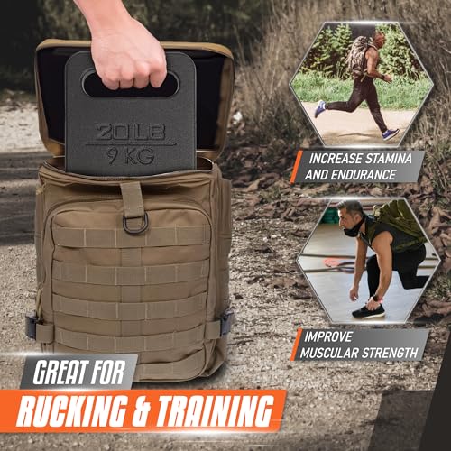 Yes4All Ruck Weight Plate, Cast Iron with Wide Grip for Strength Training R21870