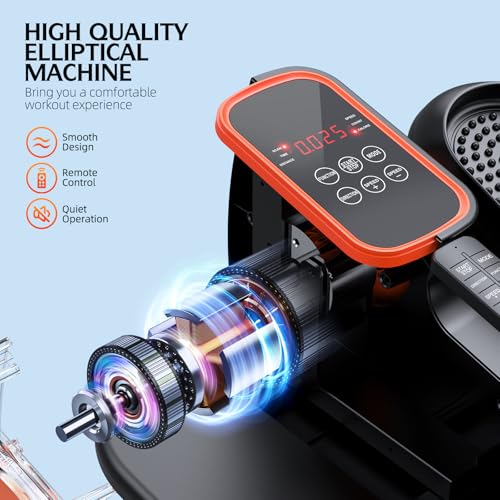 Under Desk Elliptical Seated Pedal Exerciser with Remote Control D985
