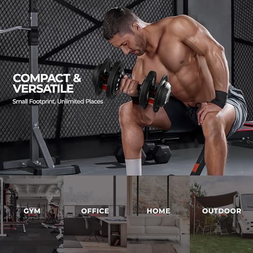 Yaheetech Adjustable Dumbbell Set with Anti-Slip Handle for Home Gym J871148