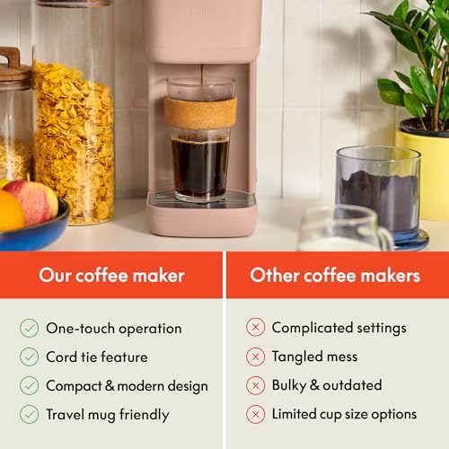 BELLA Single Serve Coffee Maker, K Cup & Ground Compatible, Auto Shutoff X237