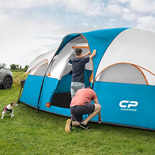 CAMPROS CP Tent 8 Person Weather Resistant Family Camping Tent with Carry Bag Z5924